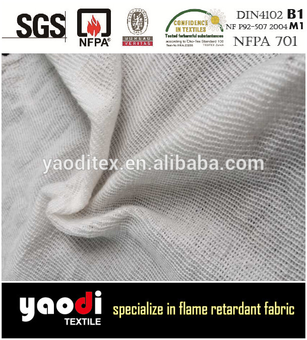 100% polyester IFR knitted backing cloth for FR textile leather