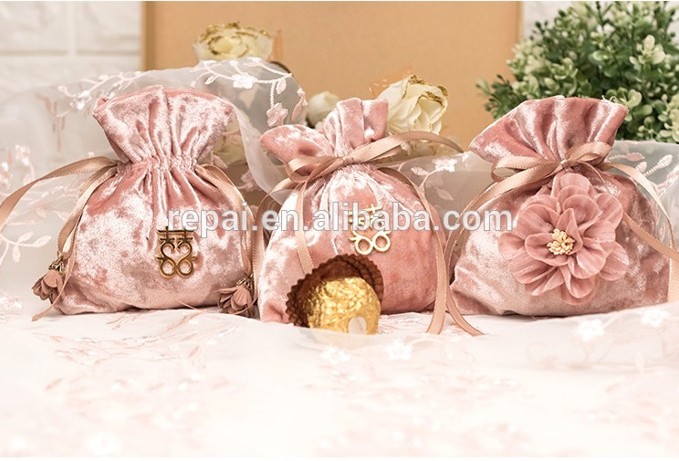 Velour Velvet Favor Bags wedding supply baby shower favor