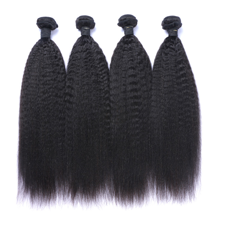 Wholesale High Quality Remy Brazilian Human Hair Afro Kinky Straight Hair Weave Bundles