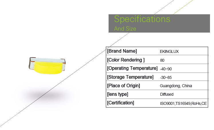 Ekinglux 0802 white smd led side view white led smd led chip smd 0802