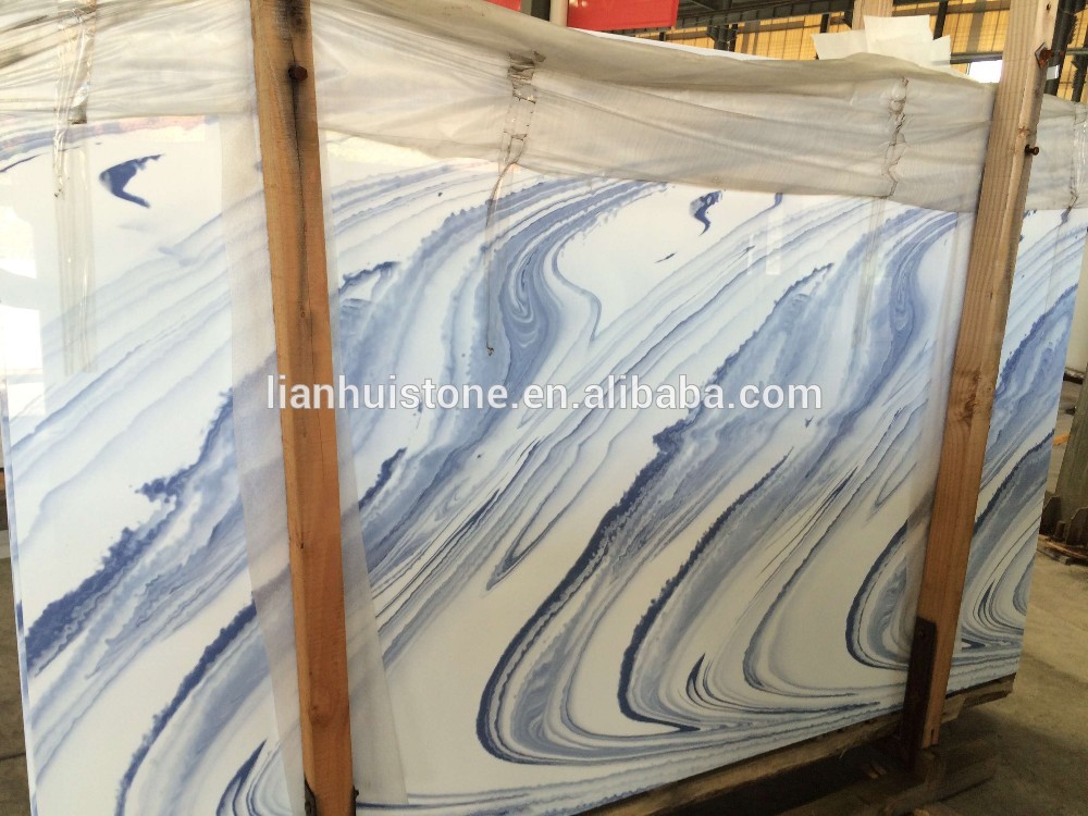 Blue wave Nano glass artificial stone