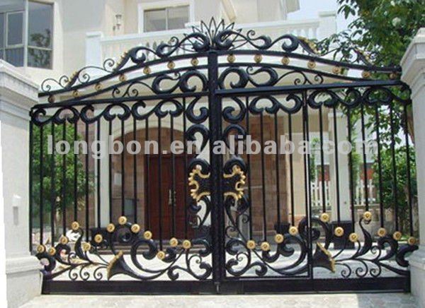 hand wrought forged iron modern residential steel double entry doors