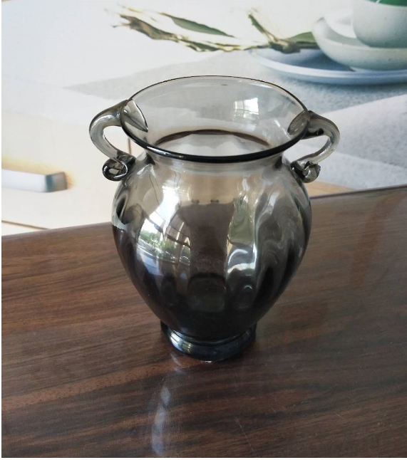 Handmade glass vase for home decor