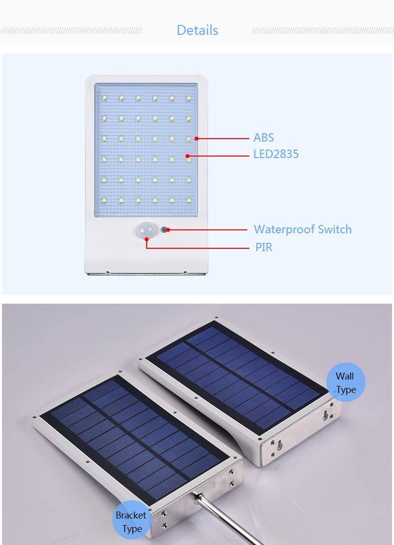 High performance unique ip65 waterproof Mini sensor LED Solar Street Light