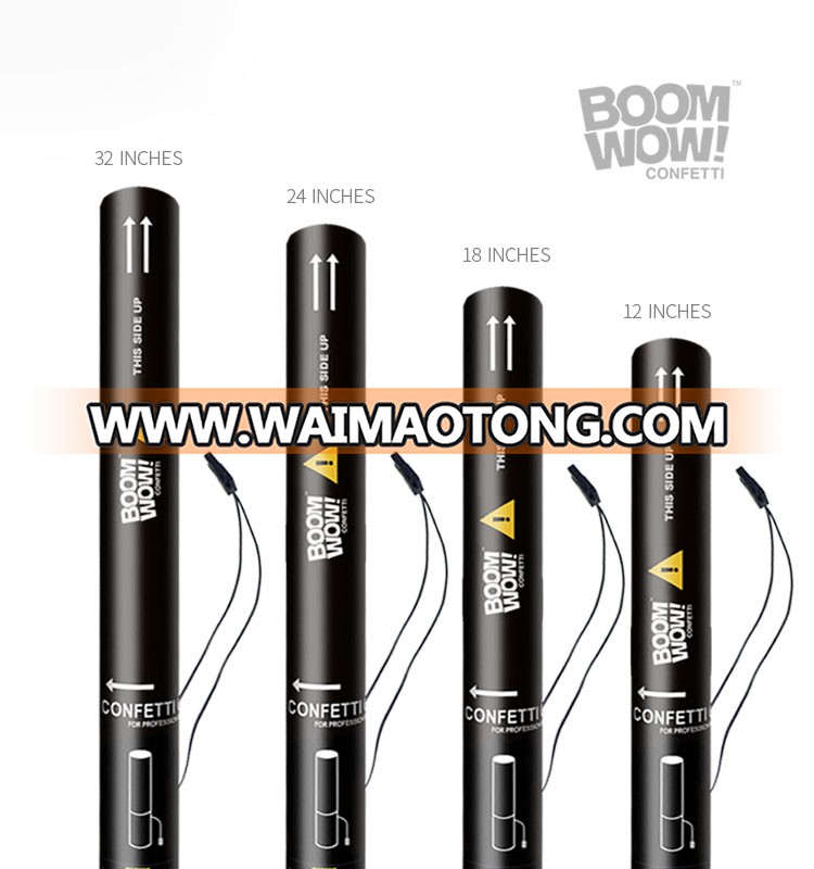 Boomwow high quality custom size 80cm electric party popper confetti cannon