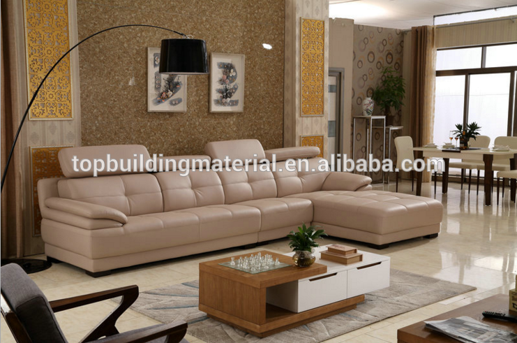 Modern European style sofa set lounge chaise sofa furniture leather sofa set