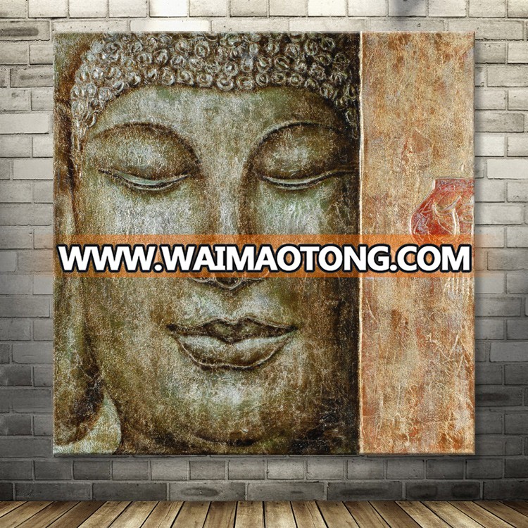 handmade abstract Buddha oil painting for decoration