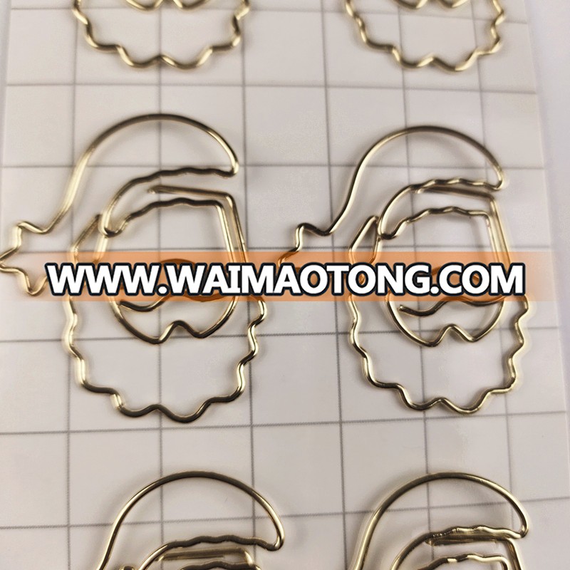 Christmas Gifts  Gold Santa Claus Paper Clips