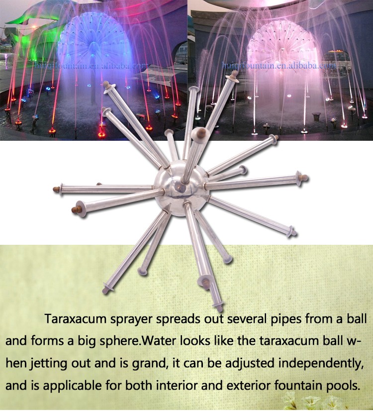 Outdoor Stainless Steel Ball Shaped Dancing Water Decorative Fountain Heads Nozzles