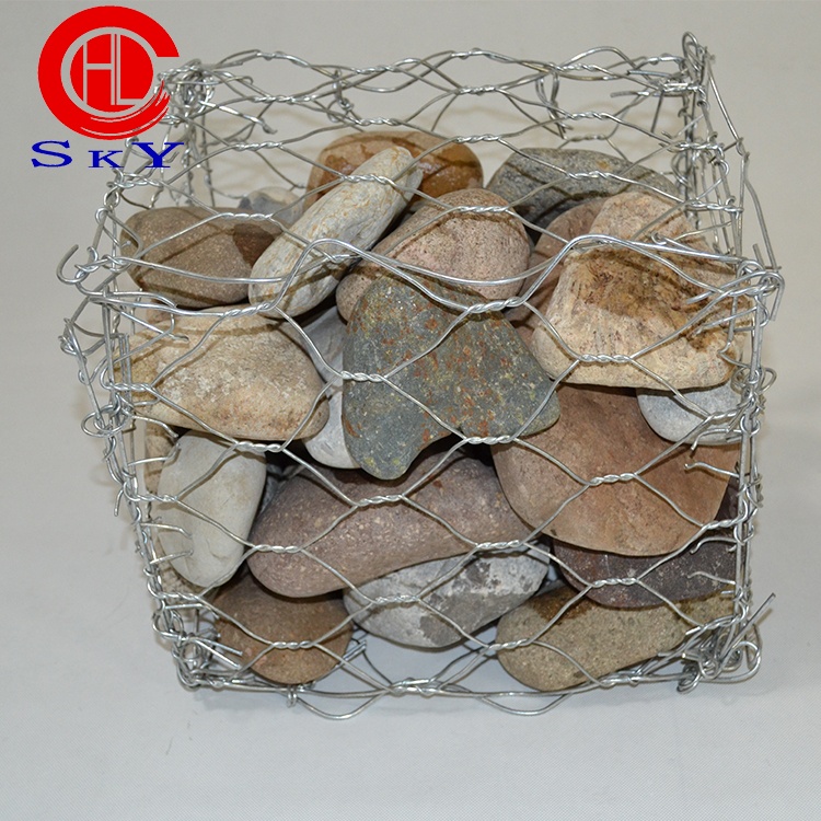 Gabion mesh China cheap price galvanized stone cages gabion walls