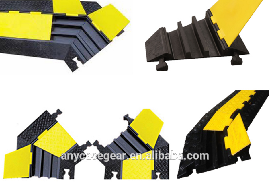 5 Channel Rubber Floor Cable Protector/car ramps for traffic