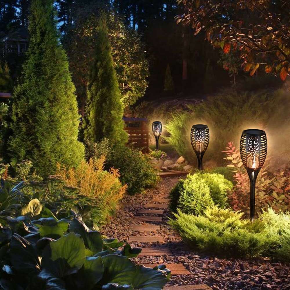 Hot sale discount energy torch emergency outdoor home garden 1w solar light