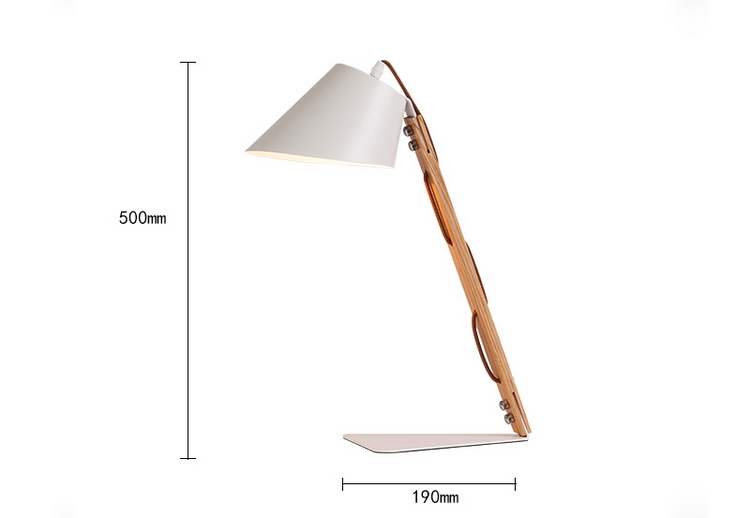 Wooden Table Lamp Simple Table Stand Lamp Bedside Desk Lamp for bedroom and hotel