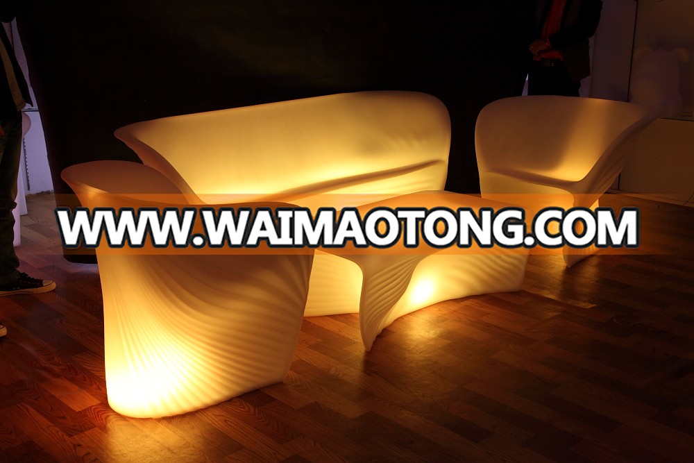 plastic  modern led rgb nightclub light up chair