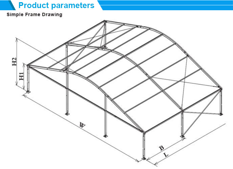 Arch shape 10-40m width outdoor trade show exhibition fair giant tent