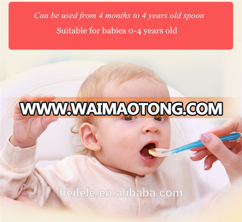 Free shipping wholesale price Aibaolo infant bamboo silicone baby feeding spoon