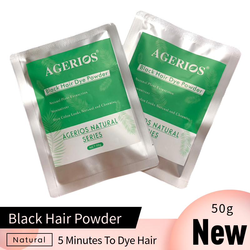 Agerios Professional Natural Plant No ammonia powder hair dye black hair cream