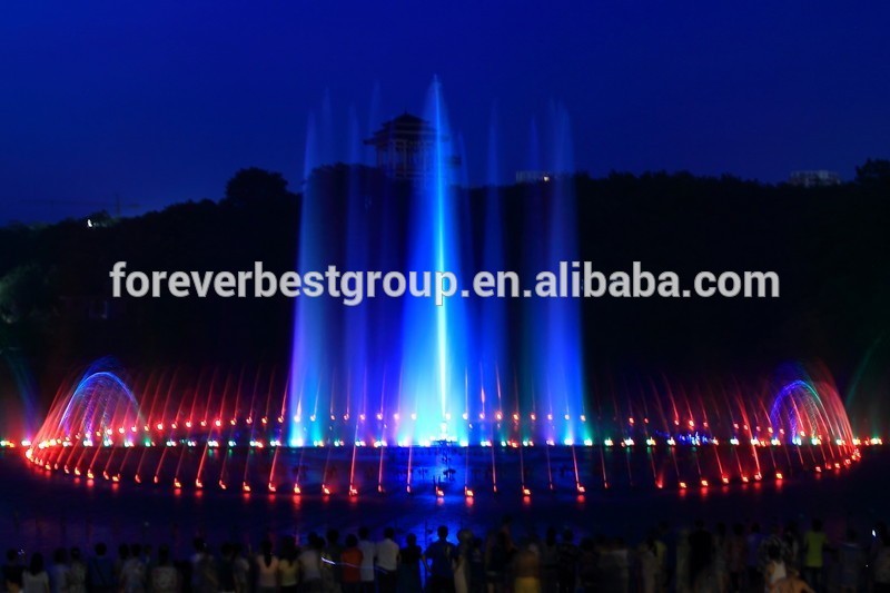 large size outdoor  Decorative Music Fountain Movable Dancing Garden Fountain with underwater lights