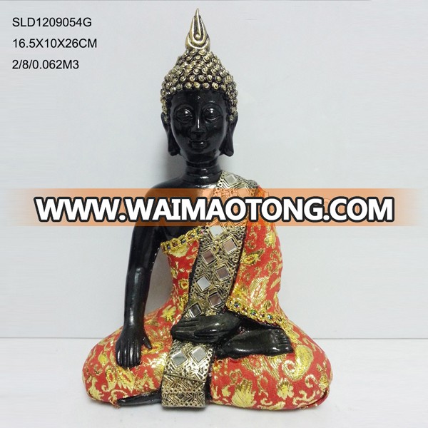 2019 new design decorative polyresin buddha statue with cloth