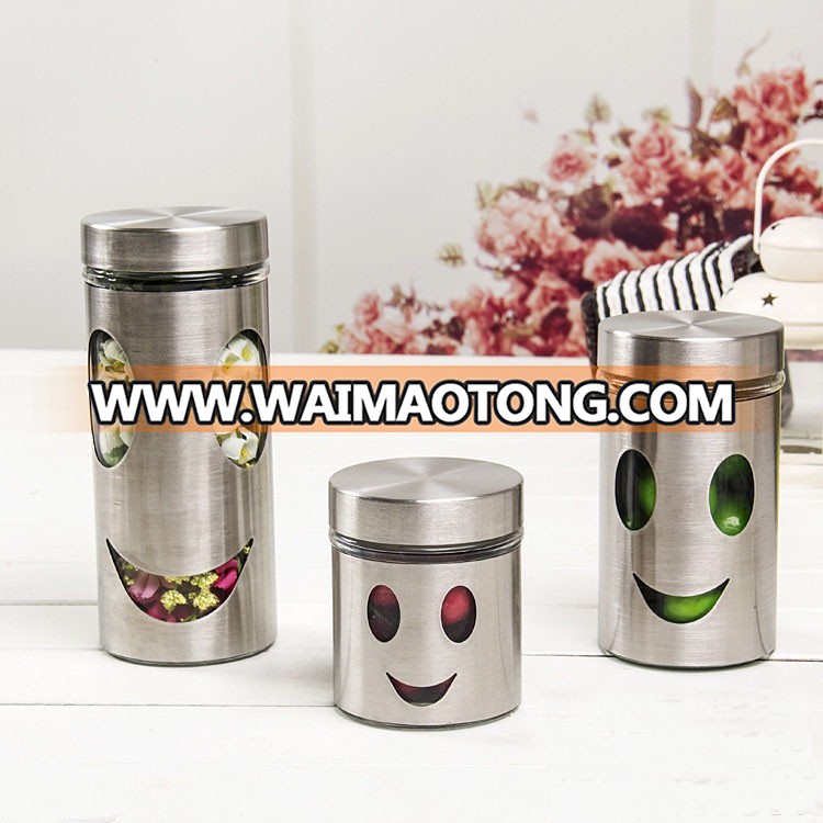 wholesale food storage discount glass jars with metal