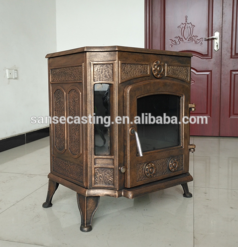 New design cast iron burner stove, wood burning heating stove BSC335-2