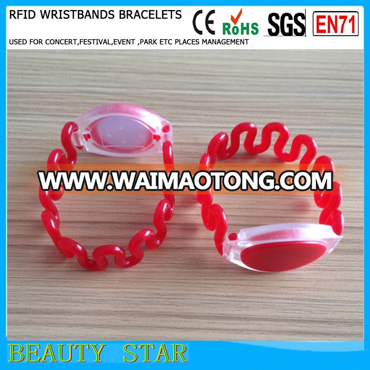 Customized logo RFID woven wristbands ,for event use RFID woven wristbands