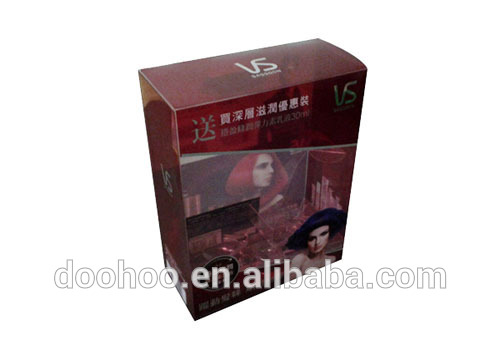 PET plastic folding packaging boxes for cosmetic products