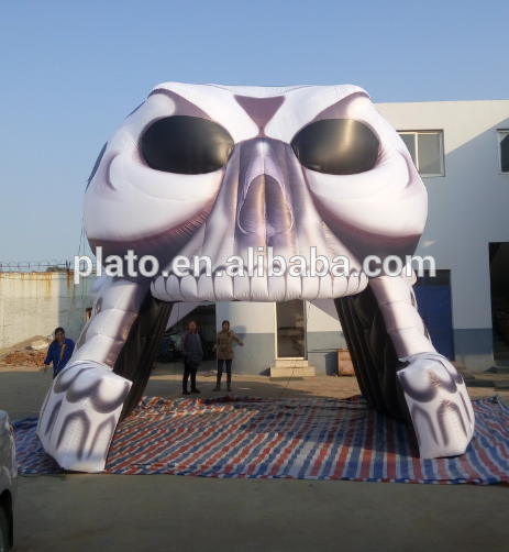 New design giant inflatable skull tunnel for outdoor event