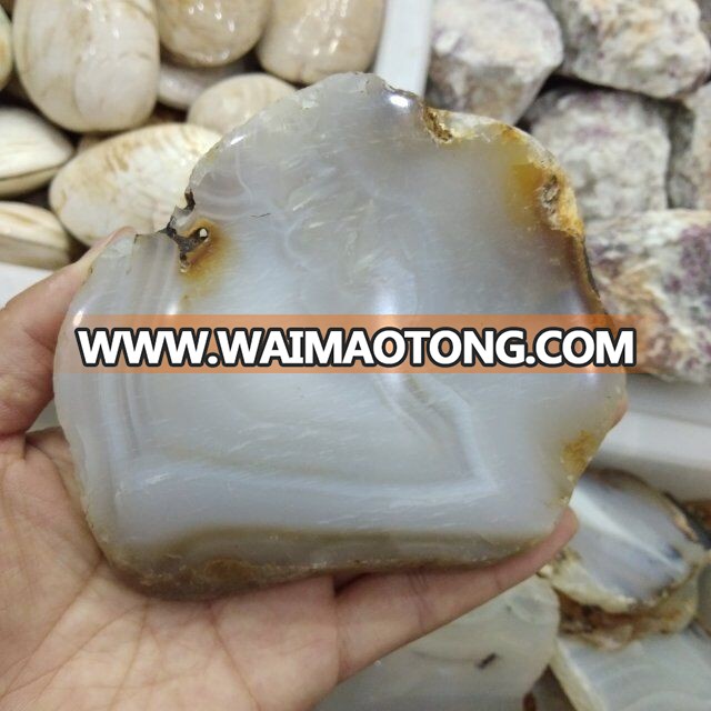 Free Shape Agate Slice Polished Moss Agate Coaster Agate Slab For Sale