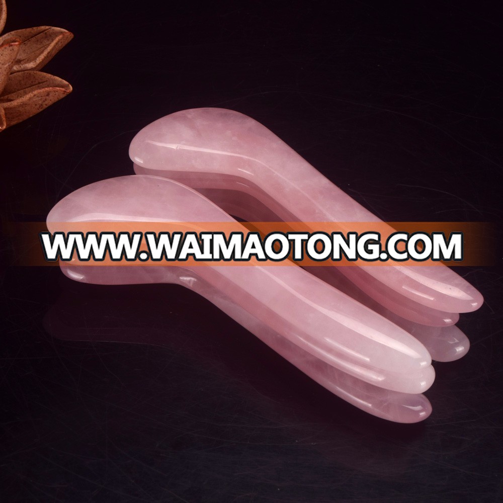 Hot Sale Knife shape rose quartz Gua Sha Board