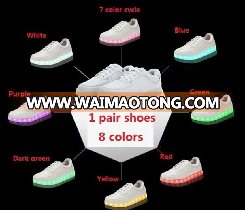 Hot selling Led shoes men Colorful glowing shoes with lights up led luminous shoes a new simulation sole for adults neon basket