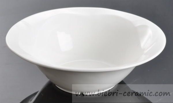 26, 27, 28, 29, 30oz Plain White Chinese Ceramic Porcelain Bowls With Logo Decal Artwork Customized Hotel Restaurant All Size