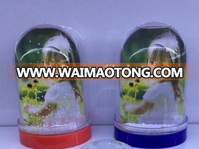 heart photo snow globe for wedding return gift