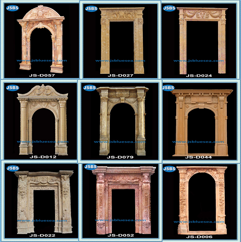 wholesale price custom design hand carved natural stone doorway for sale