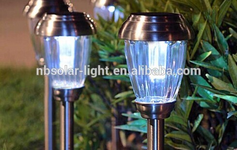 Stainless Steel+Glass H43.5CM*D8.8CM LED Outdoor/Garden Solar Lights/Lamp