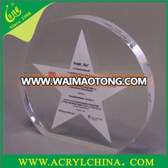 Clear blank acrylic award trophy