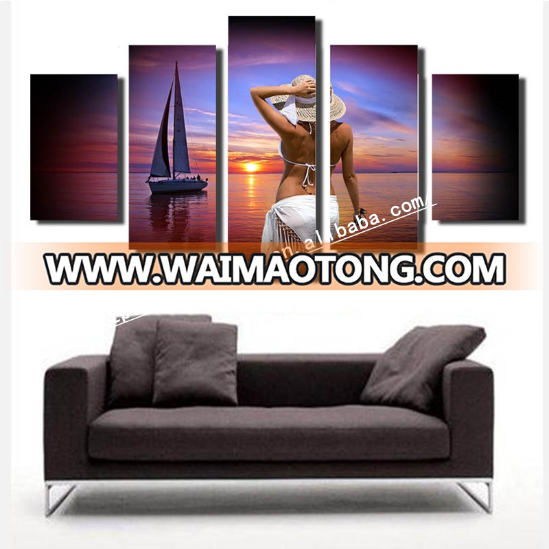 modern 1panel canvas painting of beautiful hot gril for decoration home or hotel