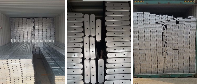 Q235 Punched Pre Galvanized Metal Deck For Scaffoldings