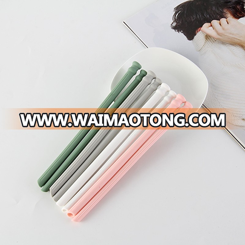 New product heat resistance silicone straw collapsible drinking straw with clean brush