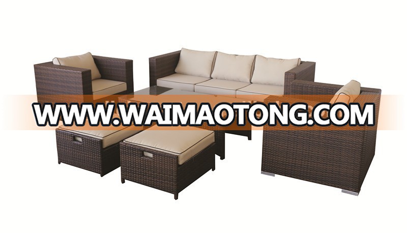 sell rattan 6pcs sofa RLK024