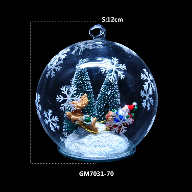 Personalised hand made decorative chinese art craft 12cm glass christmas balls