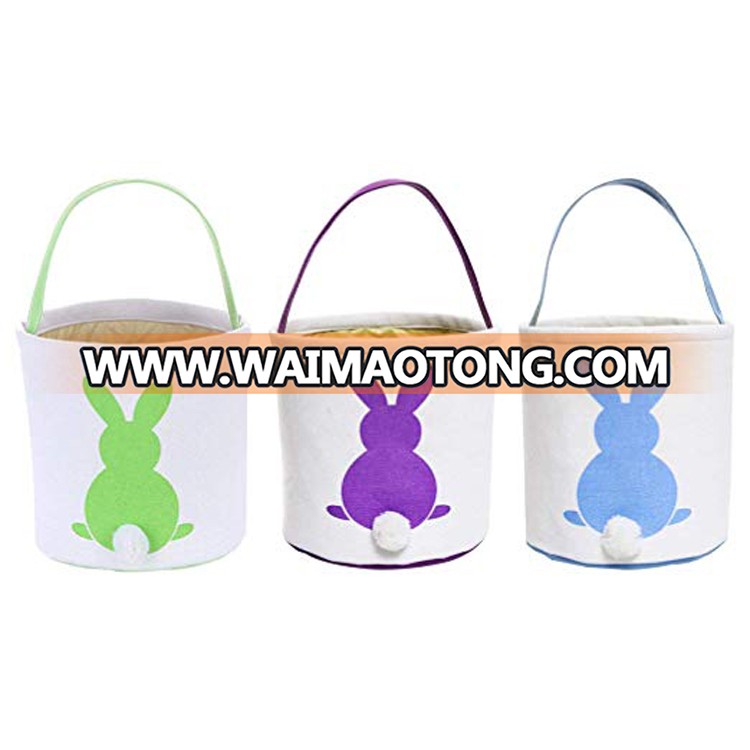 Wholesale 2018 Easter Decorations Easter Bunny Baskets Personalized Burlap Easter Basket