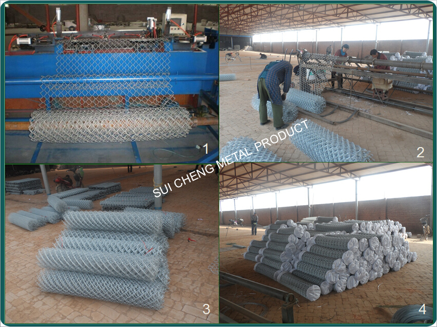 guangzhou  Factory Residential Black Coated Chain Link Fencing