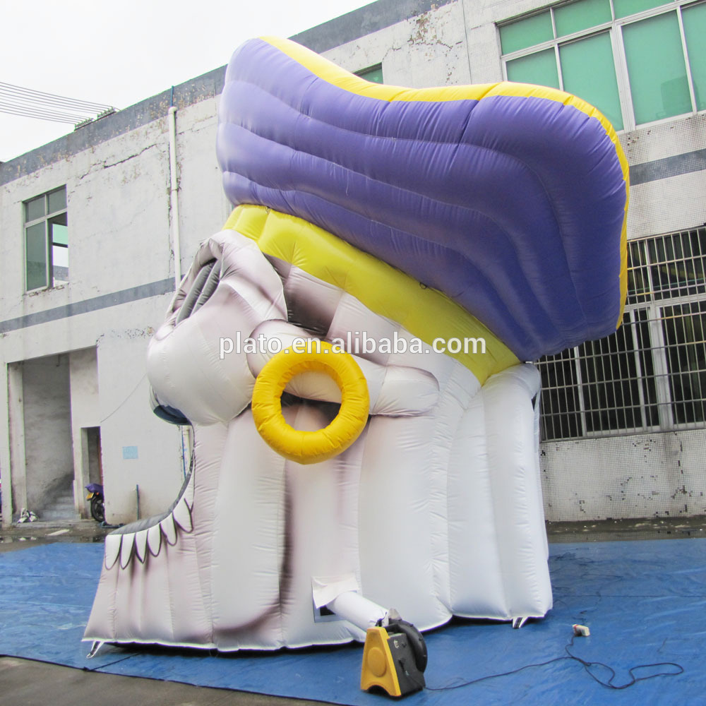 New design giant inflatable skull tunnel for outdoor event