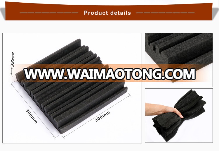 China Manufacturer wholesale fire retardant music recording studio soundproofing foam tiles panels sound proof acoustic foam