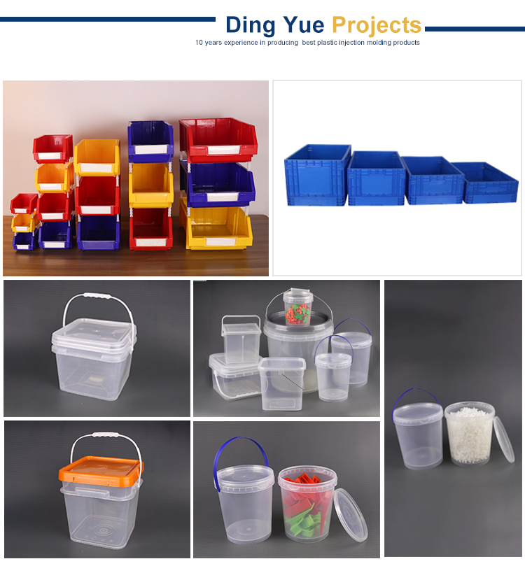 1.0L Square round plastic container with lid hardware&nail&Screw