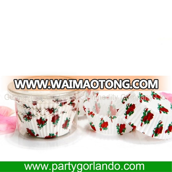 paper header package red polka paper cupcake cases