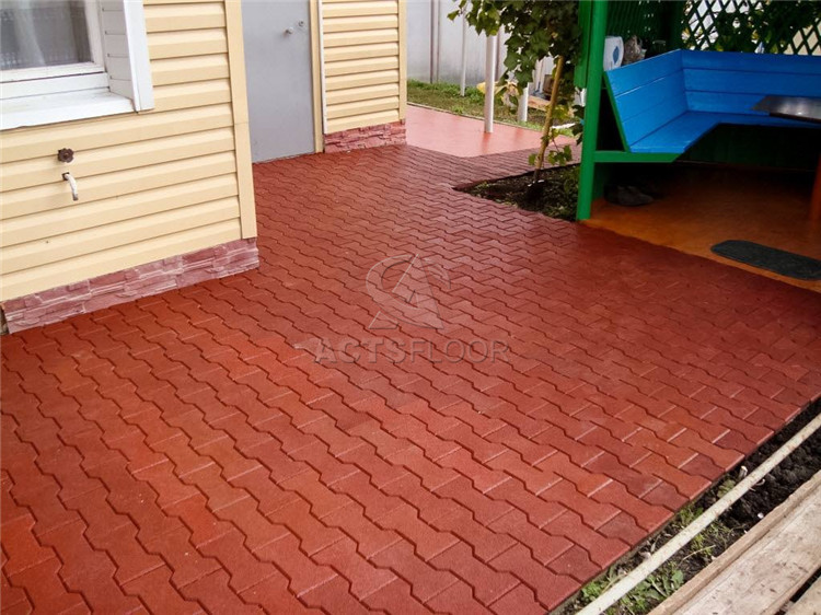 UV Resistance Backyard Pathway Rubber Paver