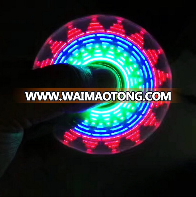 2017 Hot sales Plastic LED fidget spinner with 608 bearings wholesale China factory price