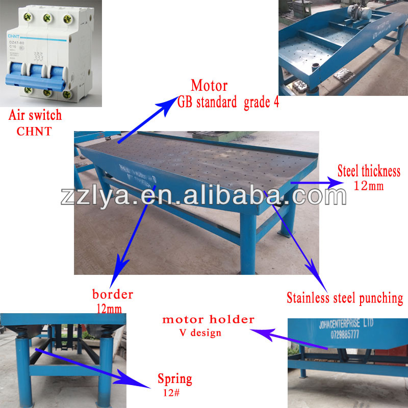 Plastic paver moulds vibrator table for concrete paver